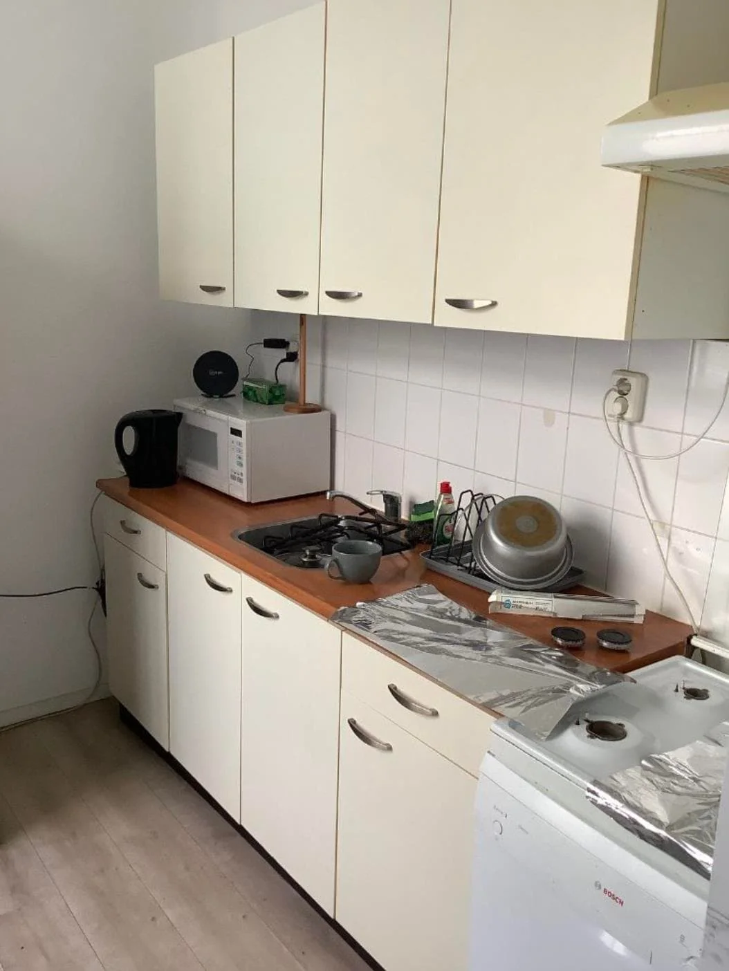 geblurde versie van de foto als achtergrond