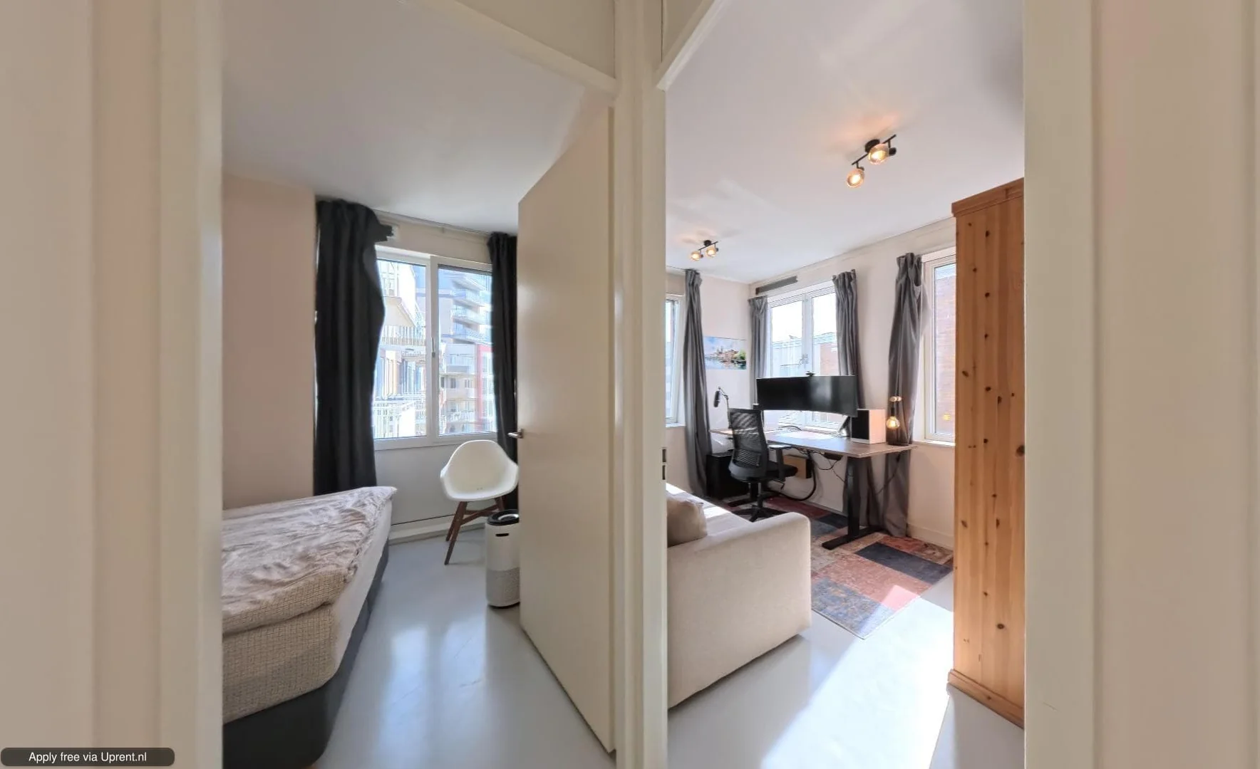 geblurde versie van de foto als achtergrond