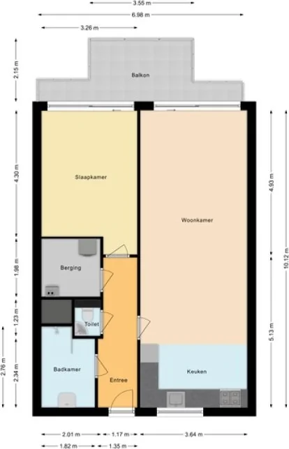 Foto van de Appartement gelegen aan de Coornhertkade in Alkmaar