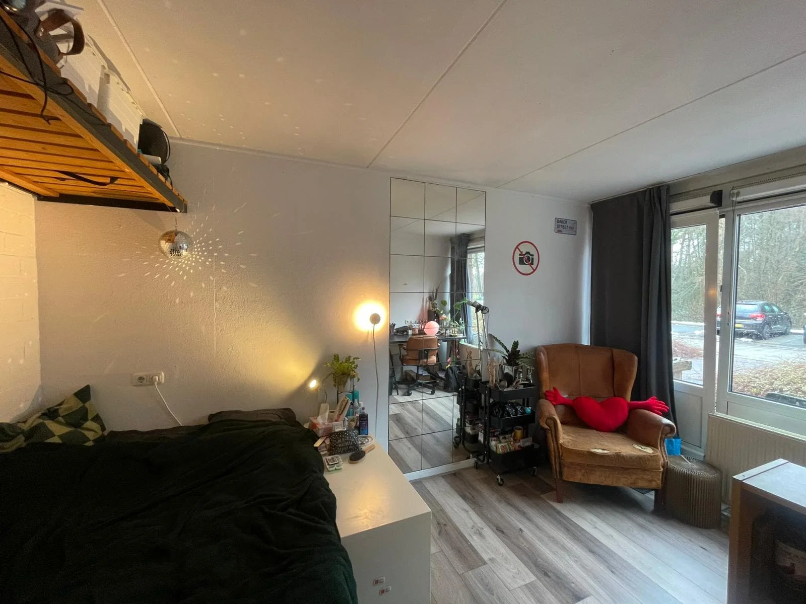 geblurde versie van de foto als achtergrond