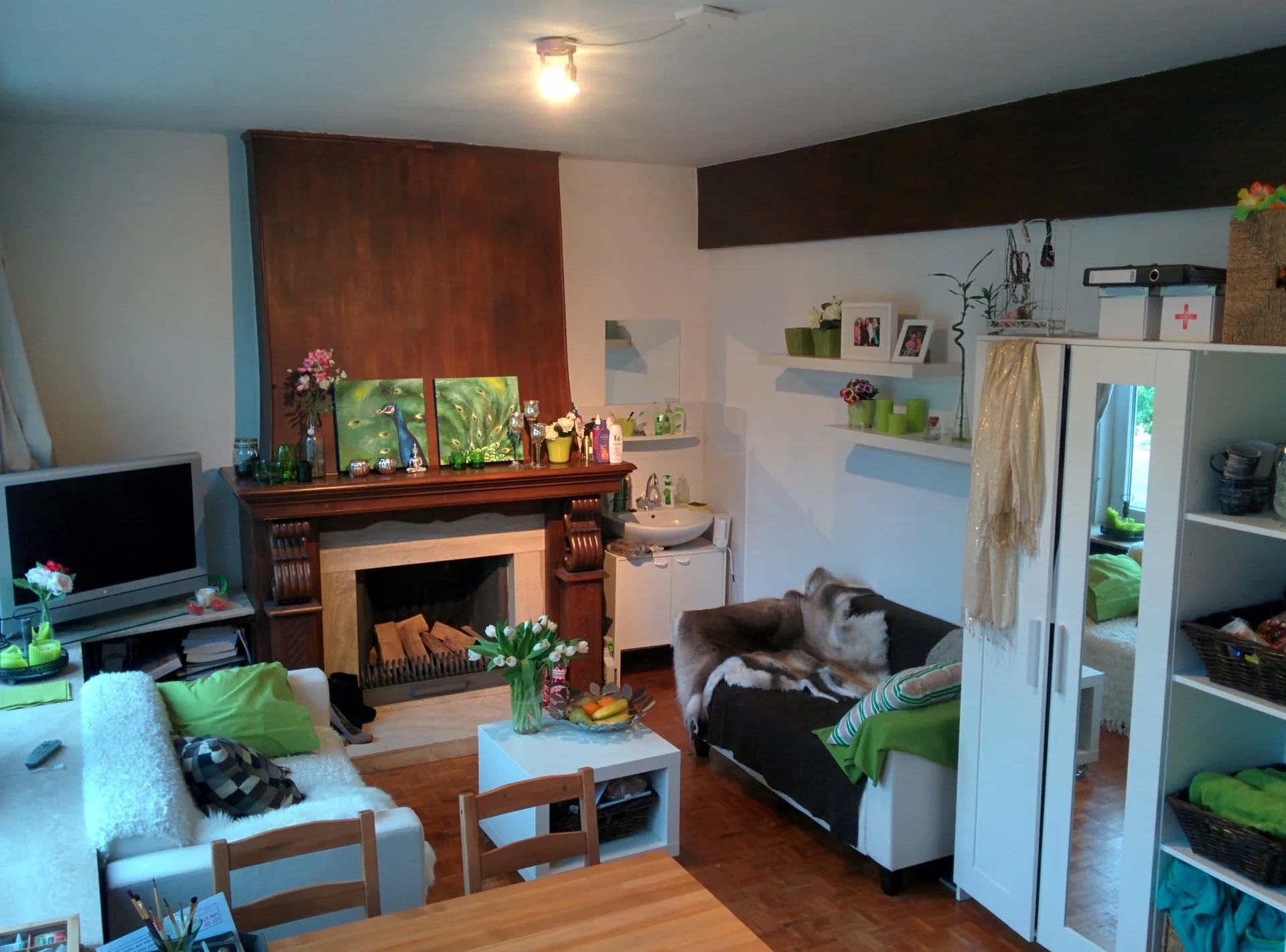 geblurde versie van de foto als achtergrond