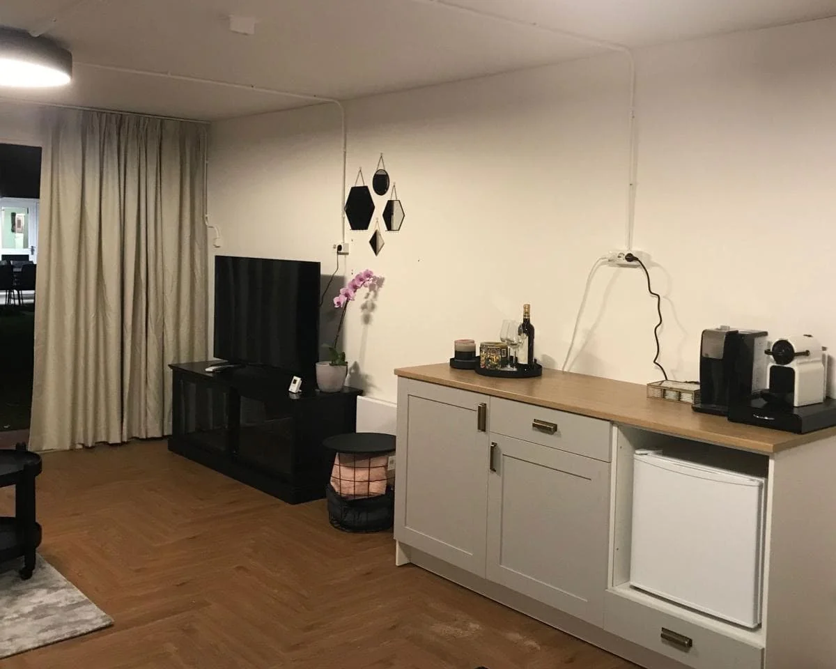 geblurde versie van de foto als achtergrond