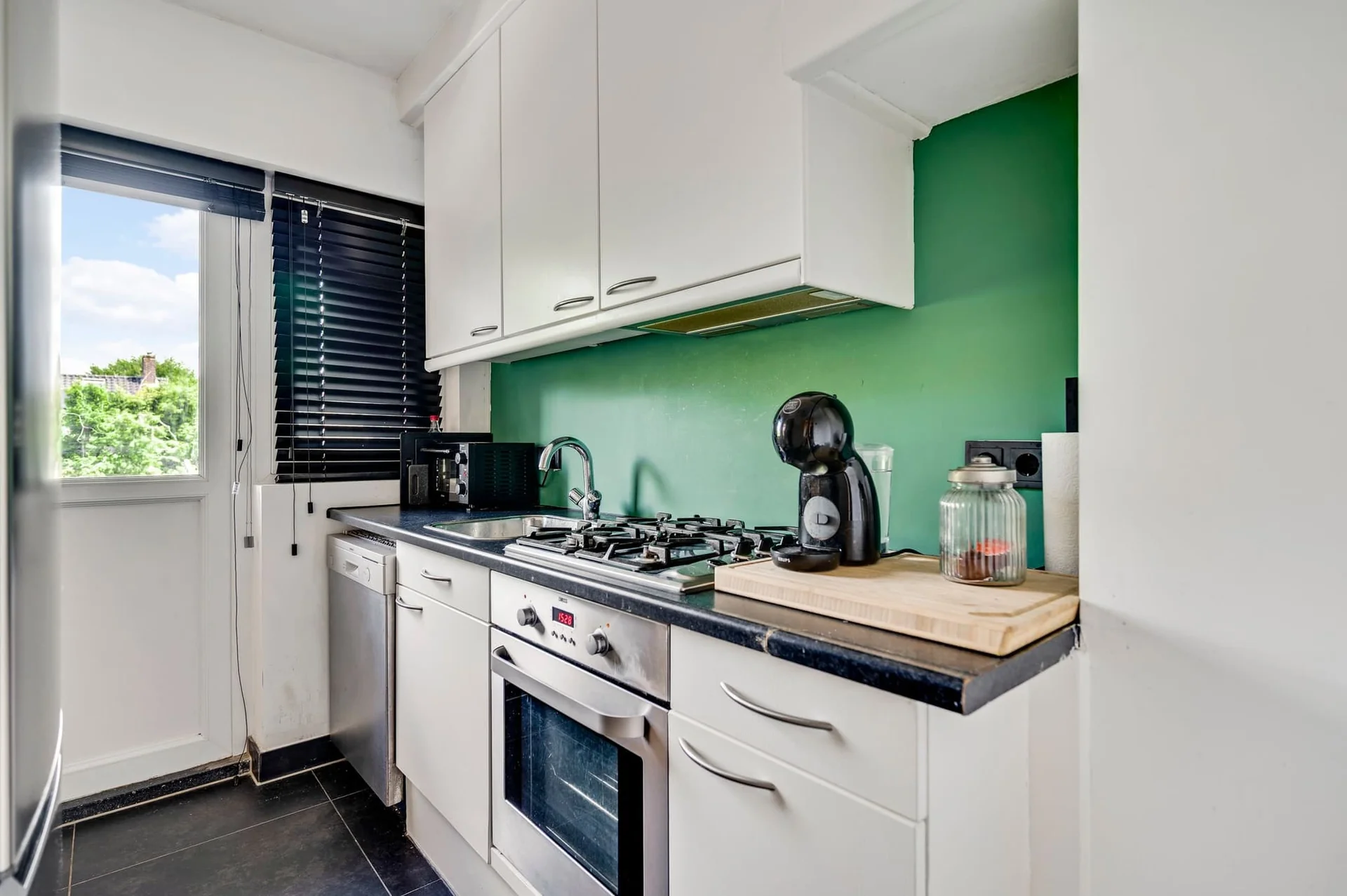 geblurde versie van de foto als achtergrond