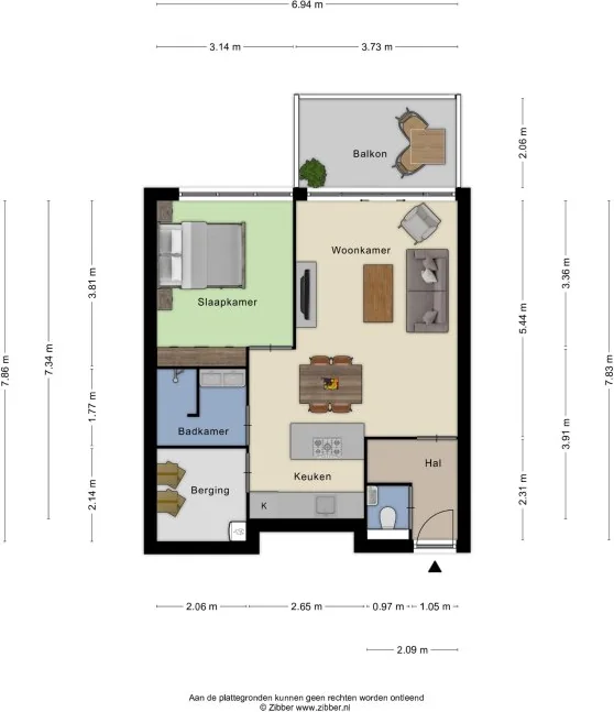 Foto van de Appartement gelegen aan de Kamperfoeliestraat in Oss