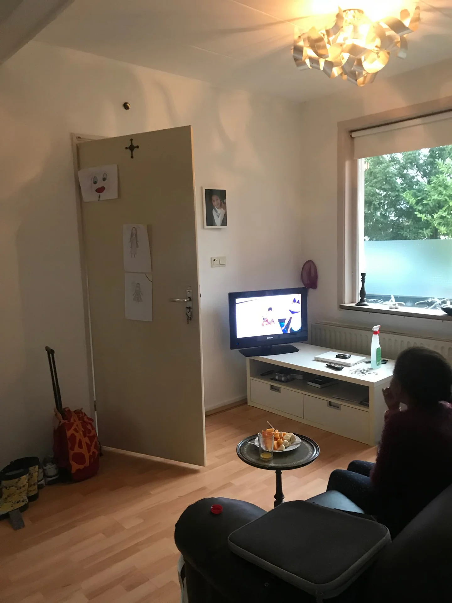 geblurde versie van de foto als achtergrond