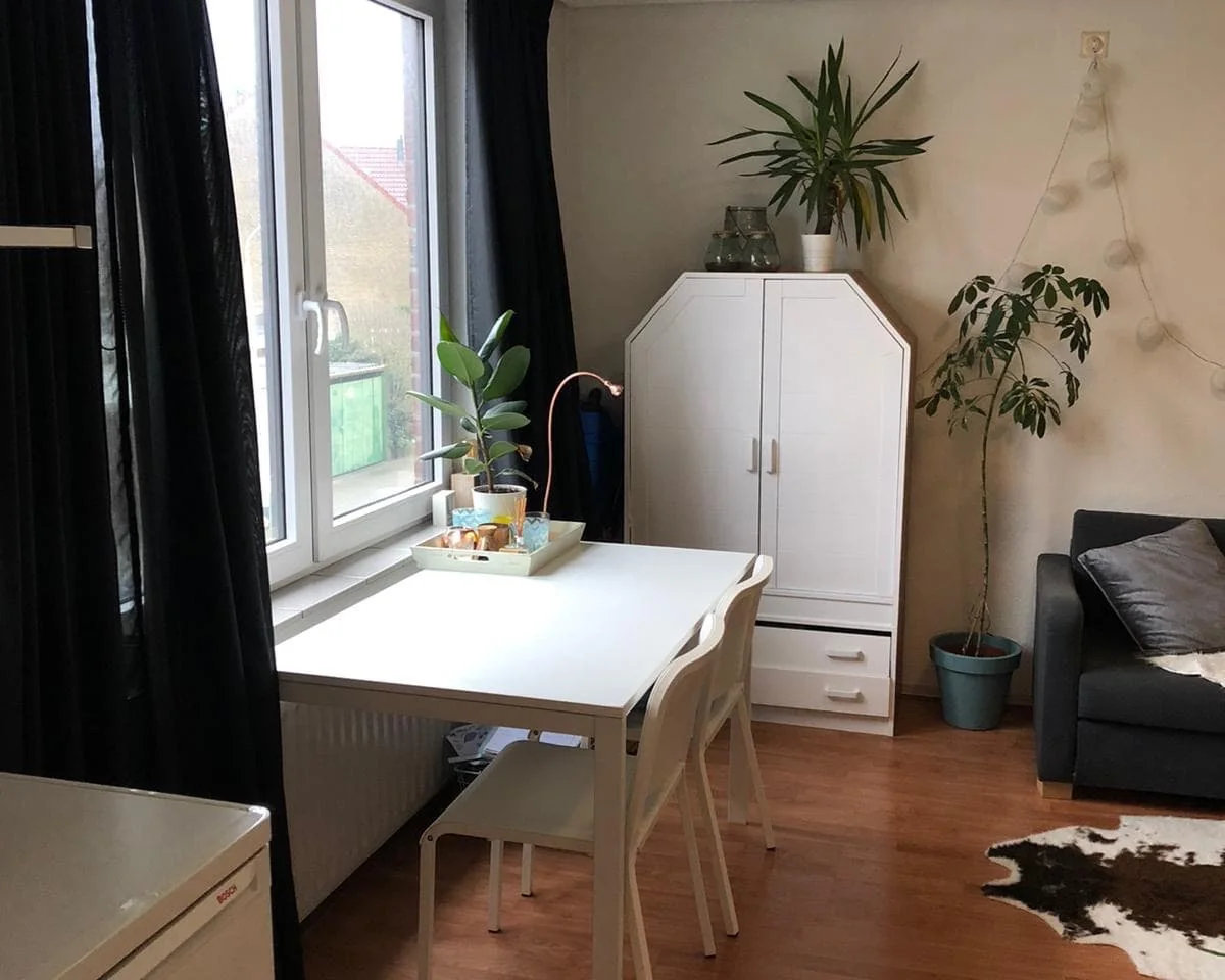 geblurde versie van de foto als achtergrond