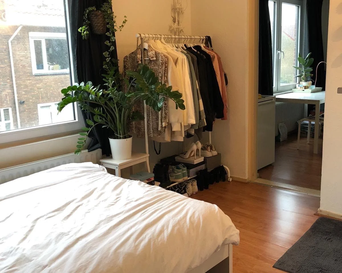 geblurde versie van de foto als achtergrond