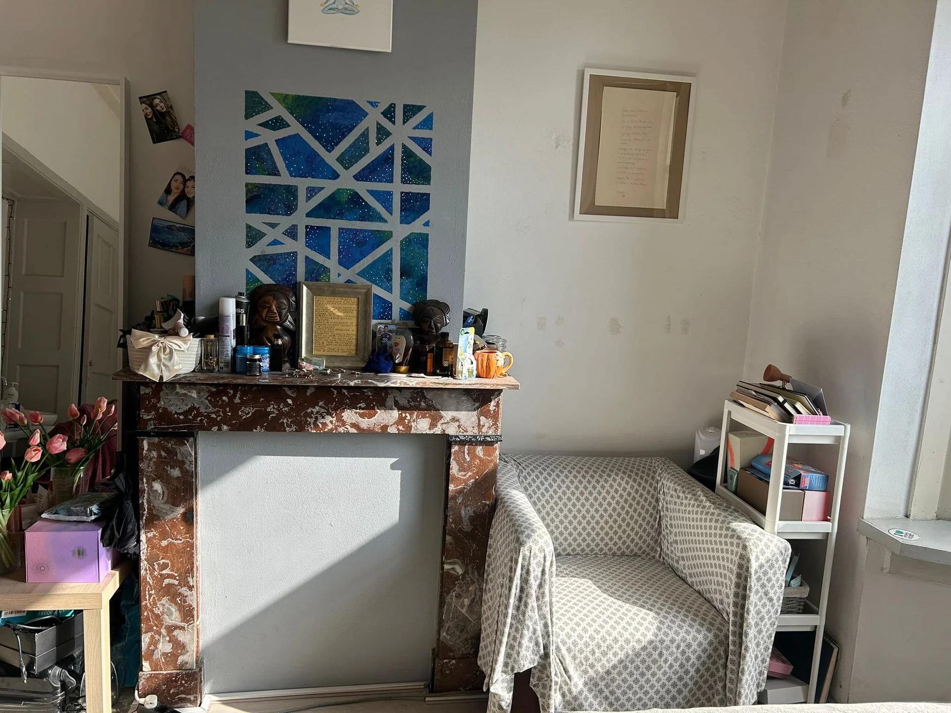 geblurde versie van de foto als achtergrond