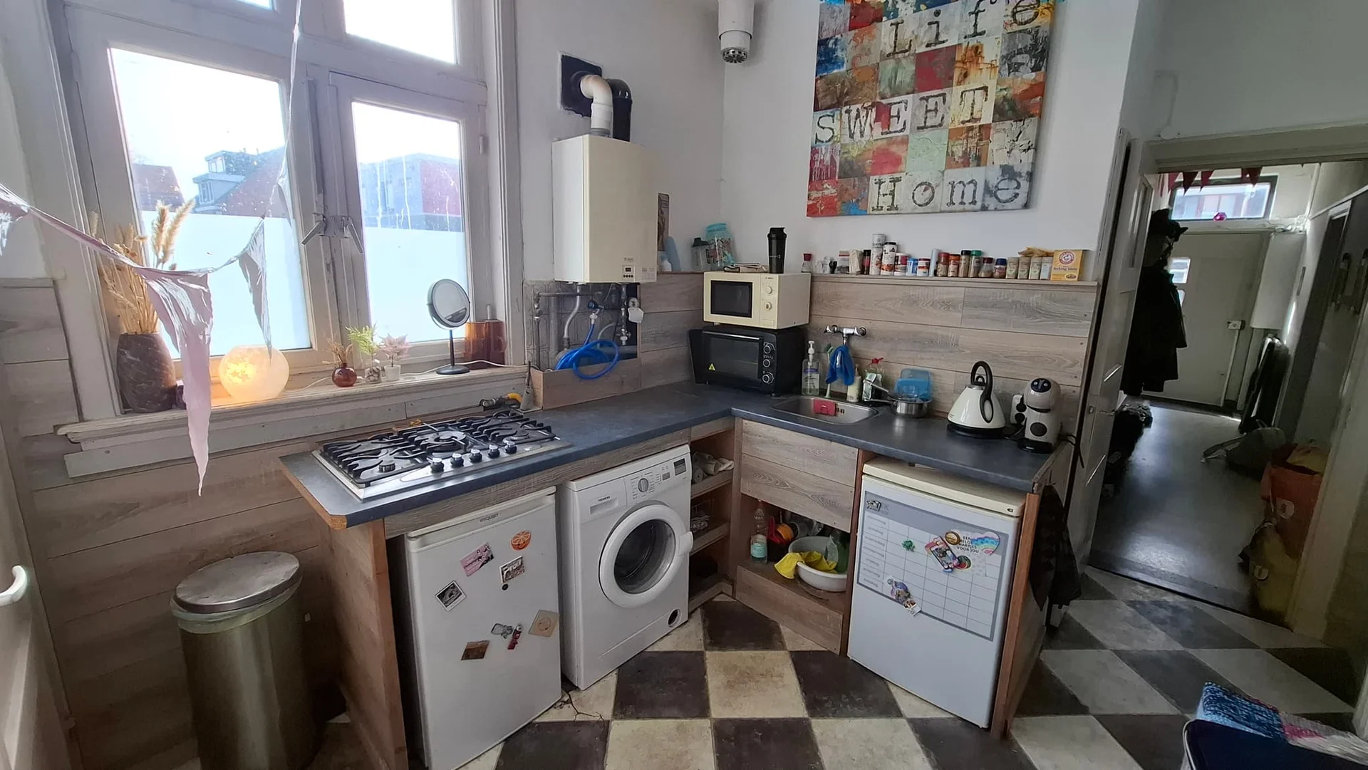 geblurde versie van de foto als achtergrond