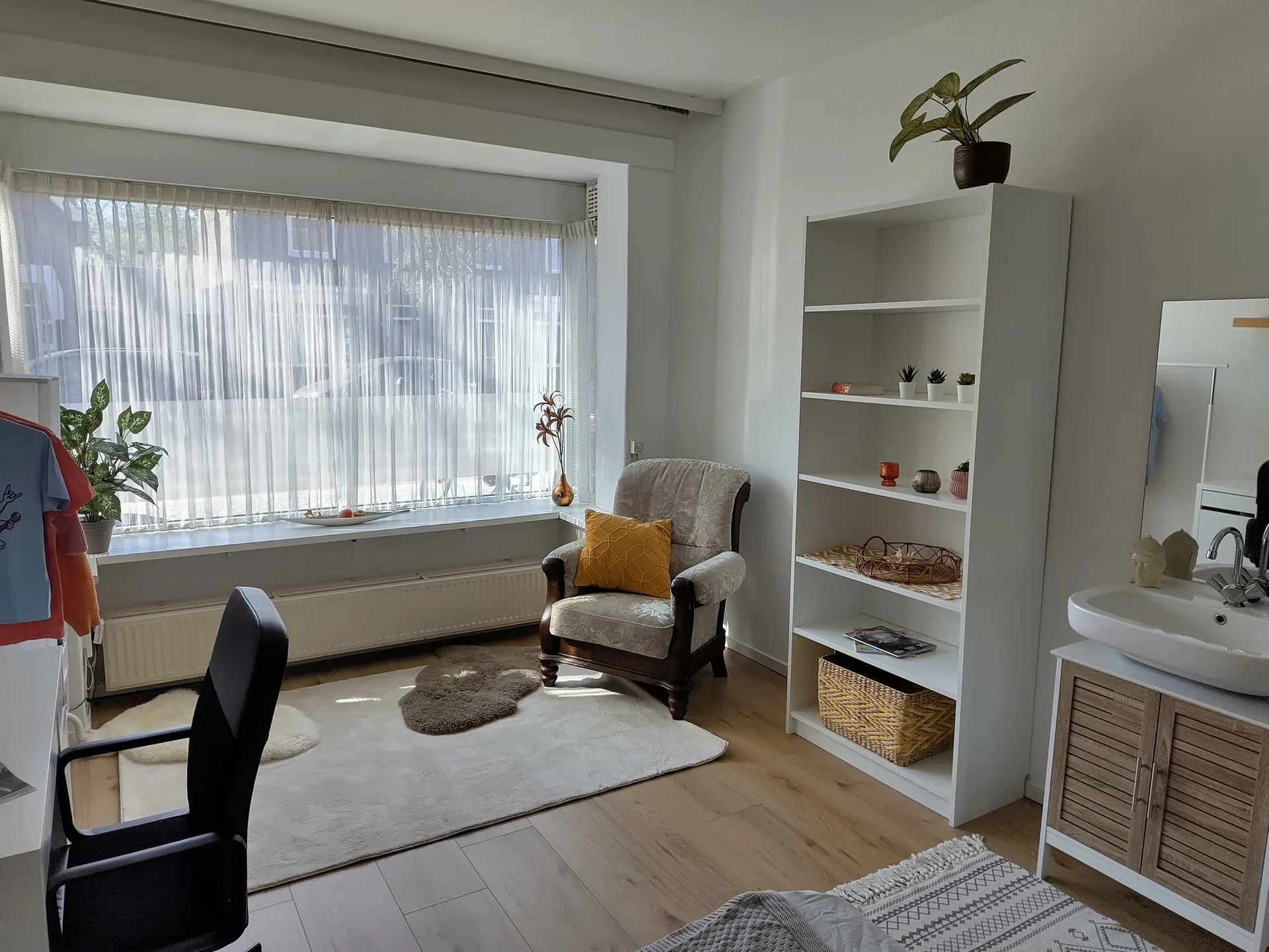 geblurde versie van de foto als achtergrond