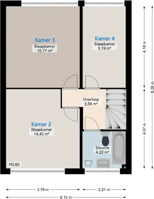 Foto van de Kamer gelegen aan de Briljantstraat in Groningen