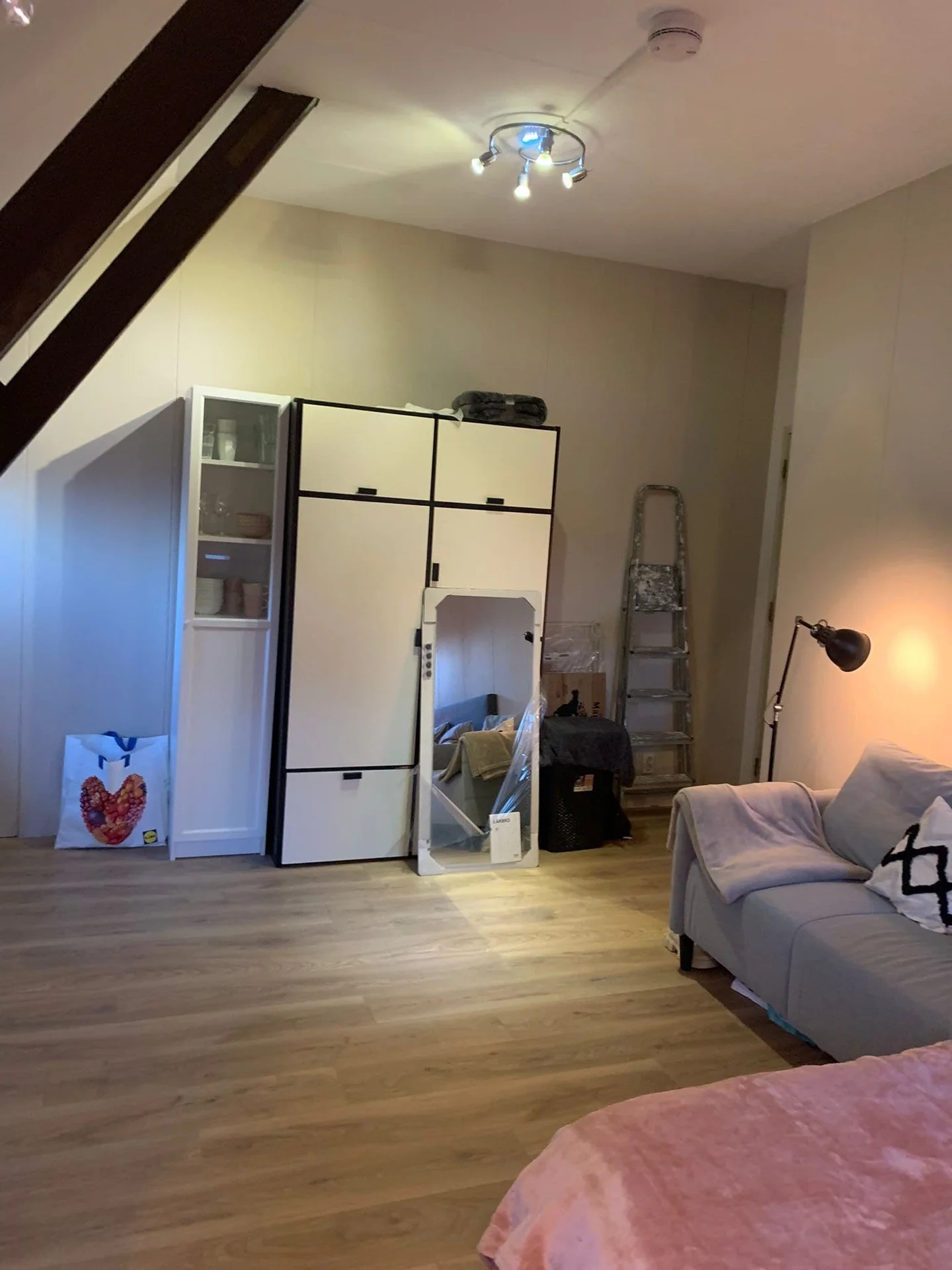 geblurde versie van de foto als achtergrond