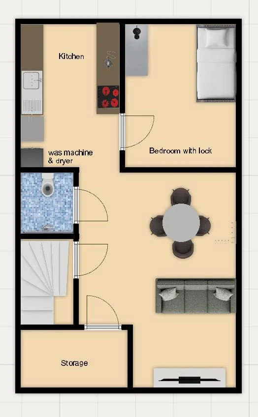 Foto van de Studio gelegen aan de Max Heymansstraat in Rotterdam