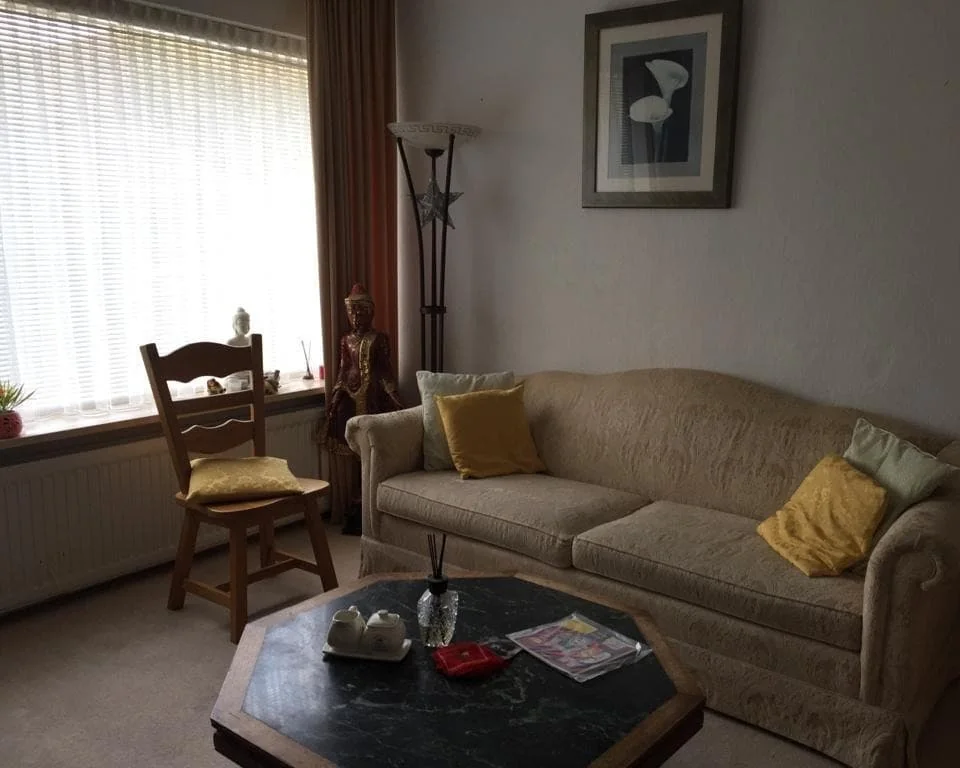 geblurde versie van de foto als achtergrond