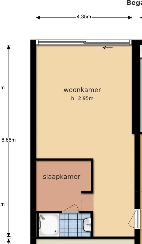 Foto van de Kamer gelegen aan de Velperweg in Arnhem