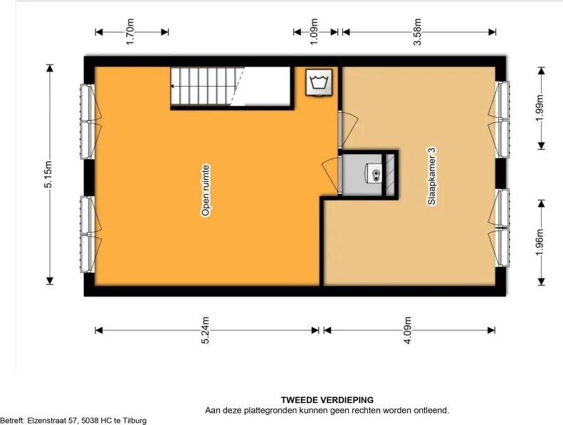 Foto van de Appartement gelegen aan de Elzenstraat in Tilburg