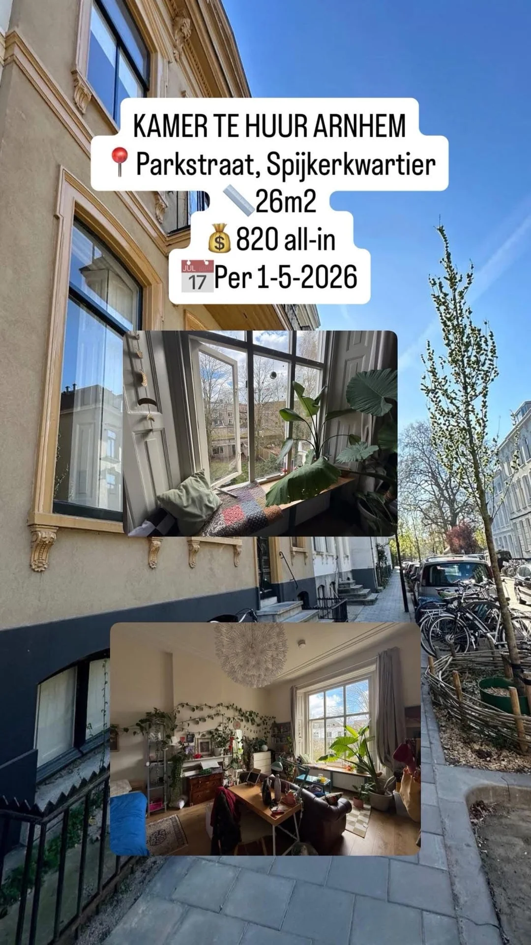 Foto van de Kamer gelegen aan de Parkstraat in Arnhem