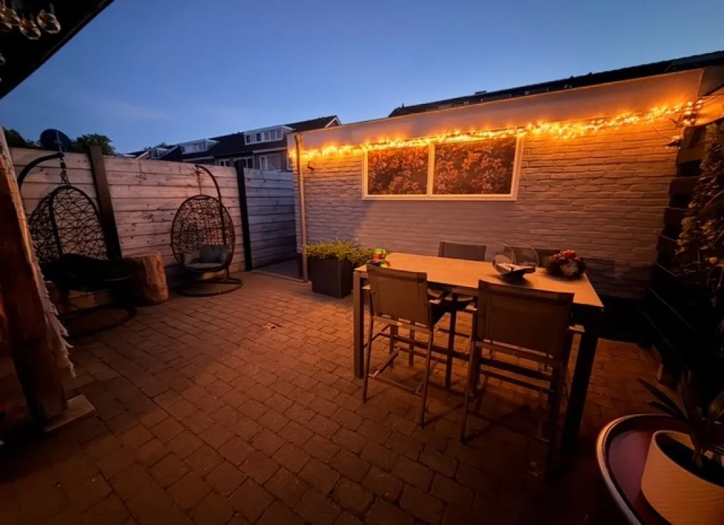 geblurde versie van de foto als achtergrond