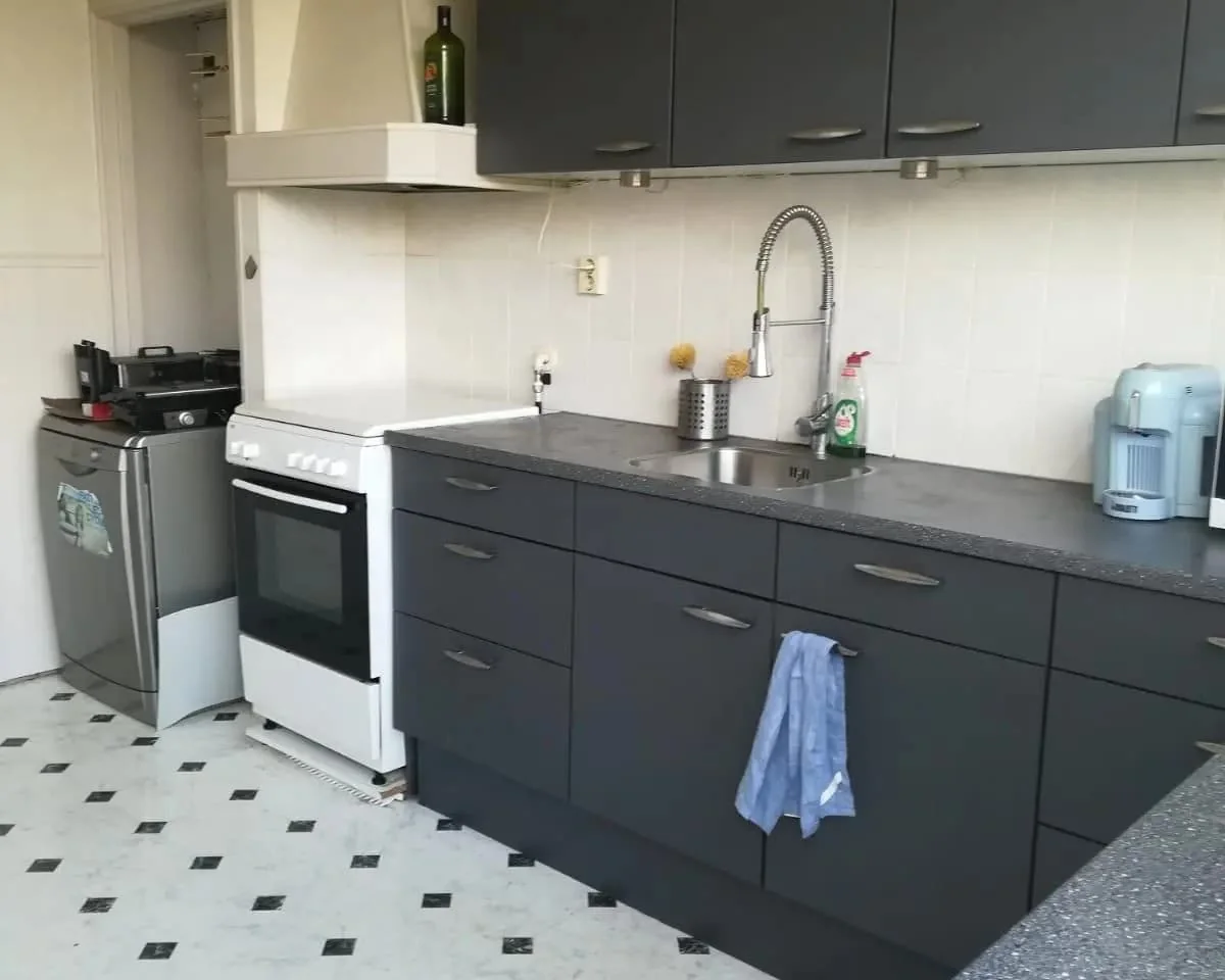 geblurde versie van de foto als achtergrond