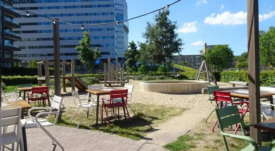 geblurde versie van de foto als achtergrond
