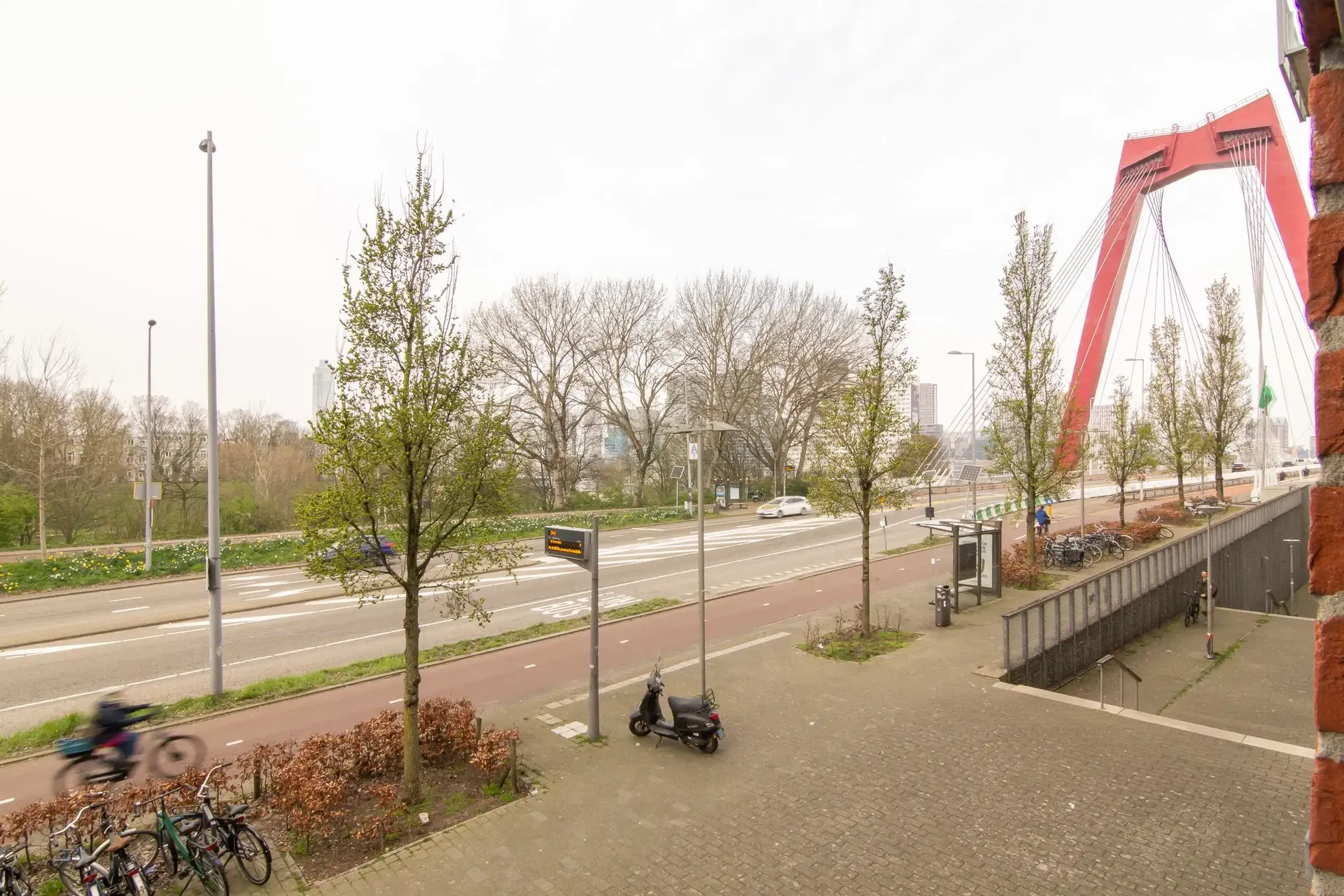 geblurde versie van de foto als achtergrond