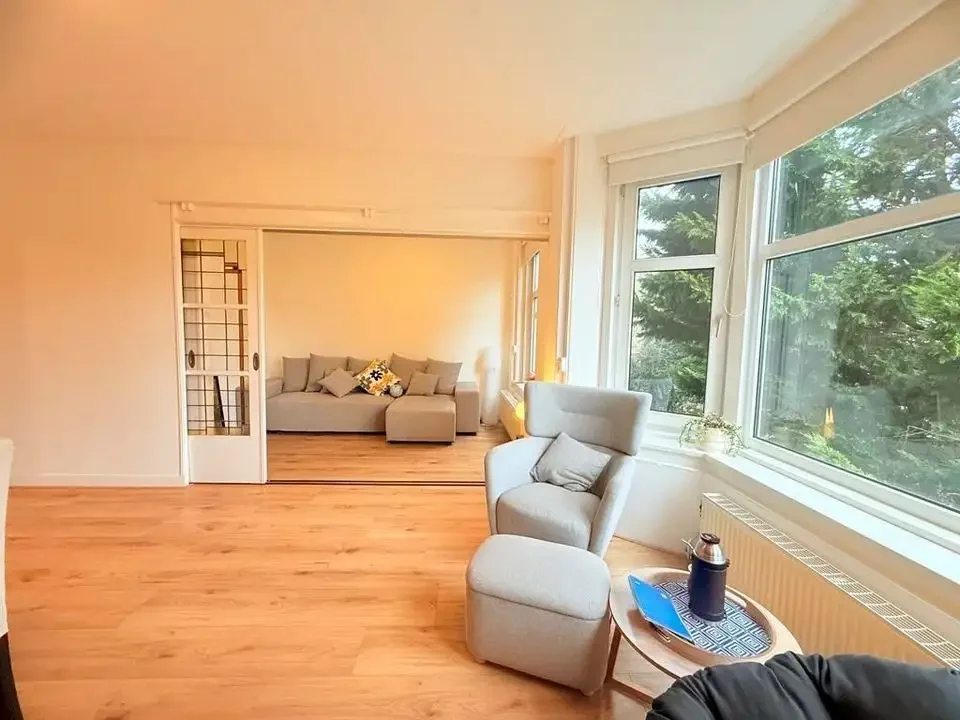 geblurde versie van de foto als achtergrond