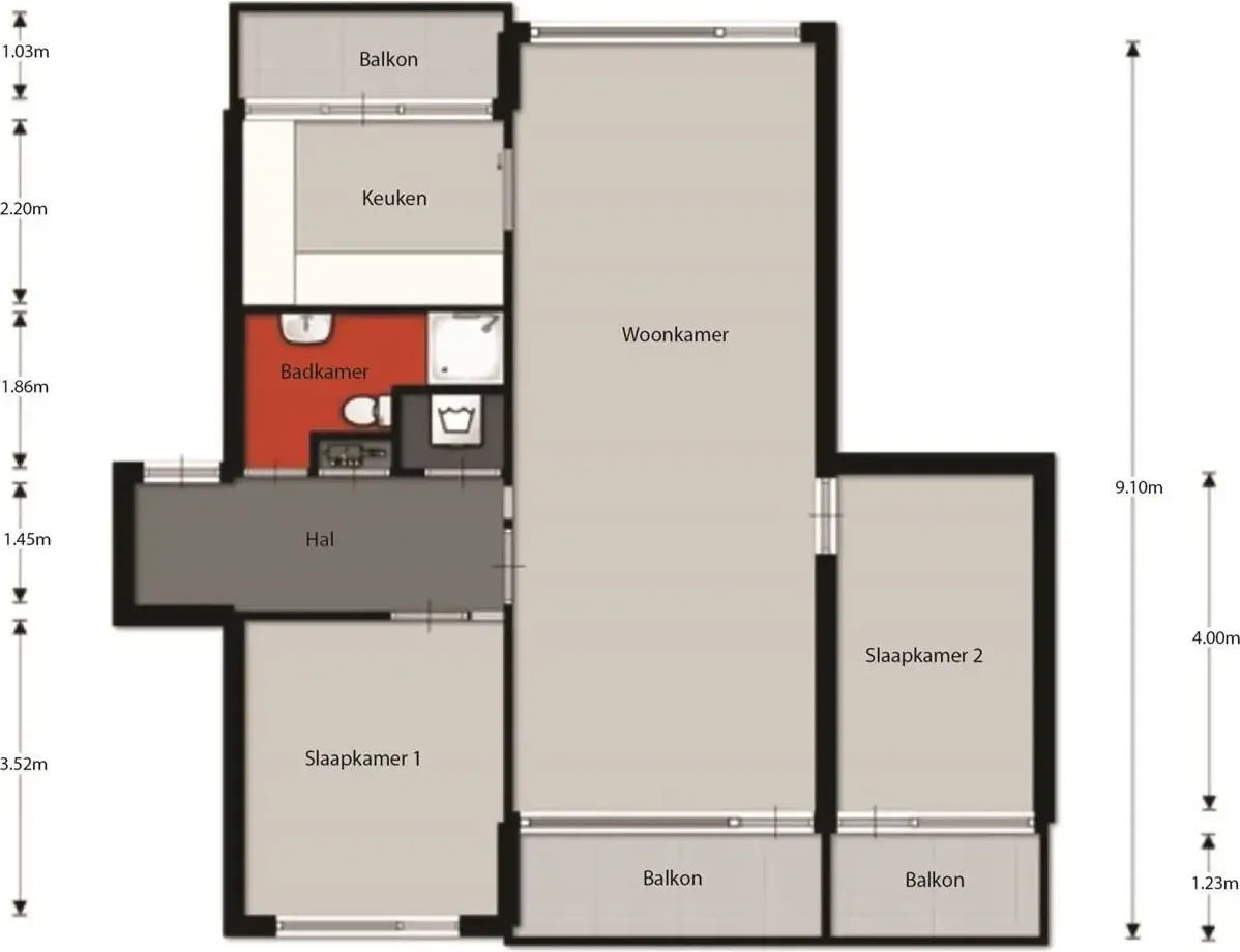 Foto van de Appartement gelegen aan de Veldmaarschalk Montgomerylaan in Eindhoven