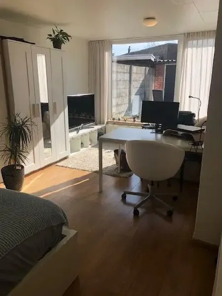geblurde versie van de foto als achtergrond