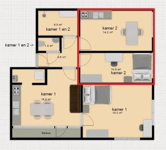 Foto van de Kamer gelegen aan de Meekrapstraat in Rotterdam