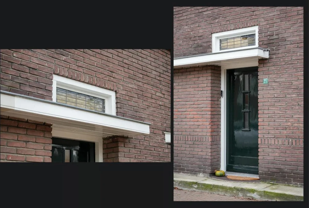 geblurde versie van de foto als achtergrond