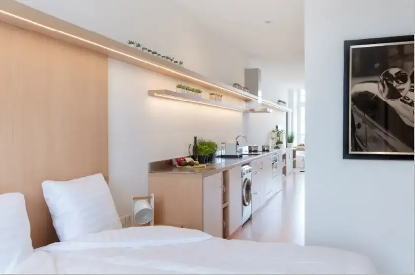 geblurde versie van de foto als achtergrond