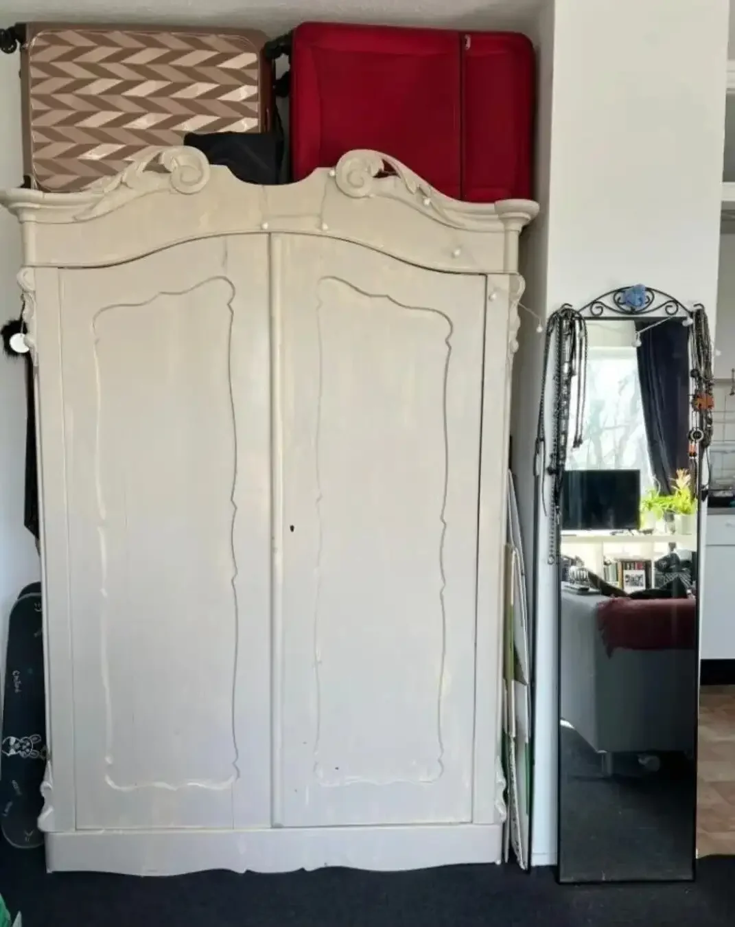 geblurde versie van de foto als achtergrond