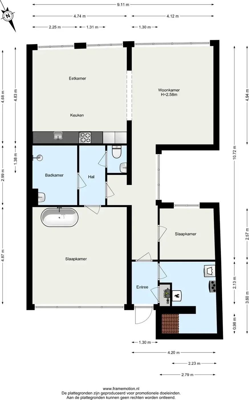 Foto van de Appartement gelegen aan de 's-Gravendijkwal in Rotterdam