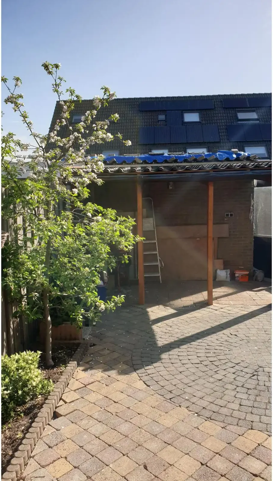 geblurde versie van de foto als achtergrond