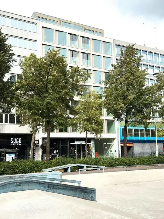 geblurde versie van de foto als achtergrond