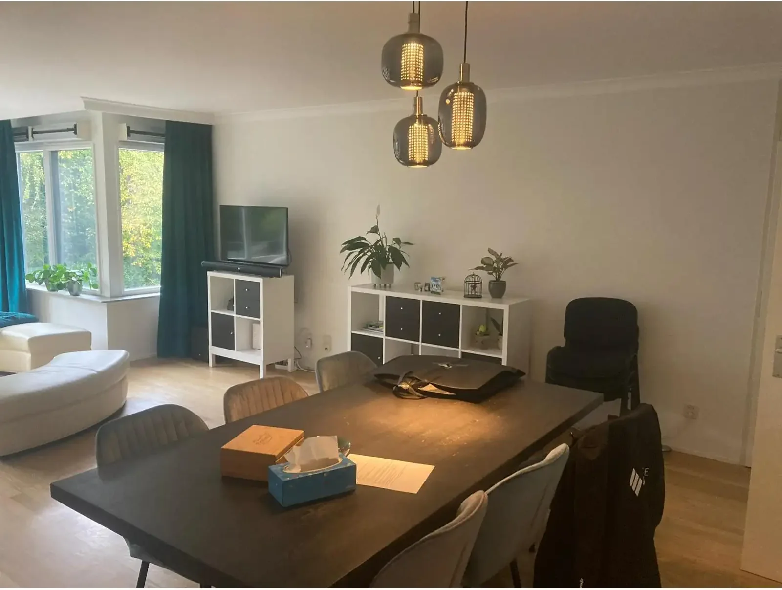 geblurde versie van de foto als achtergrond