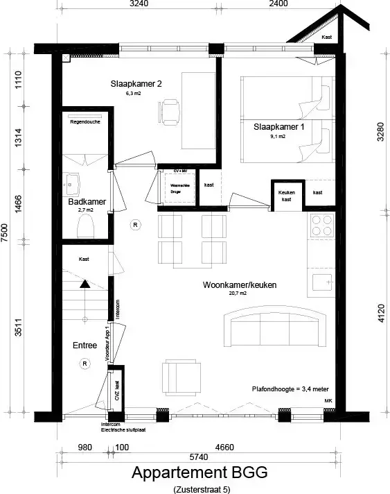 Foto van de Appartement gelegen aan de Zusterstraat in Den Haag