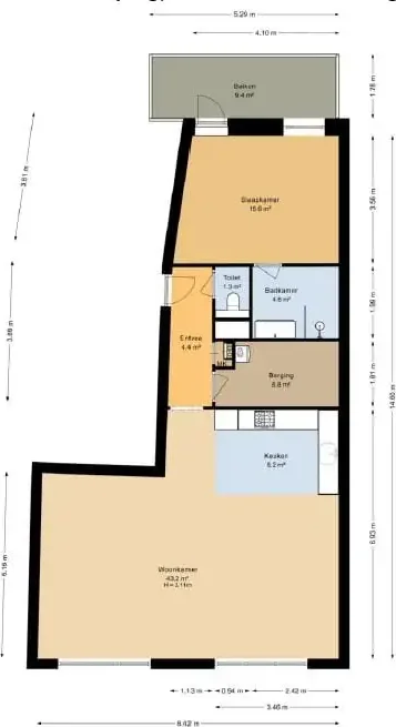 Foto van de Appartement gelegen aan de Akerkhof in Groningen