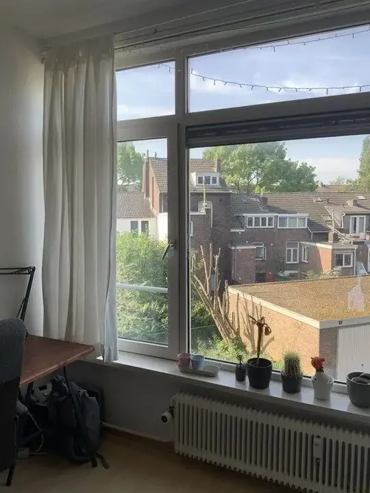 geblurde versie van de foto als achtergrond