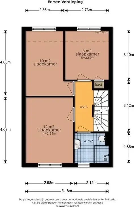 Foto van de Appartement gelegen aan de Lamstraat in Utrecht