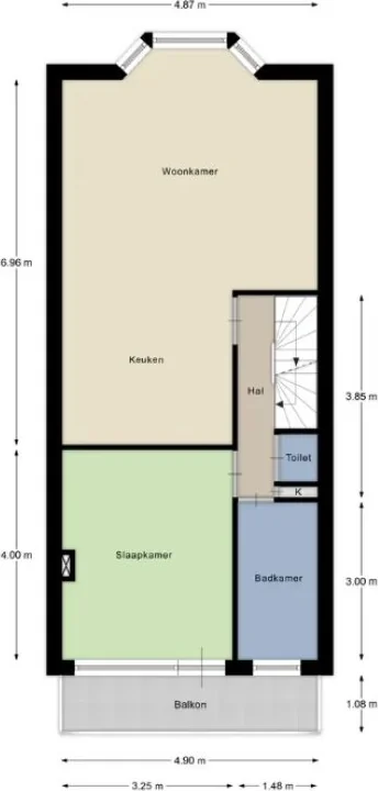 Foto van de Appartement gelegen aan de Baroniestraat in Rotterdam