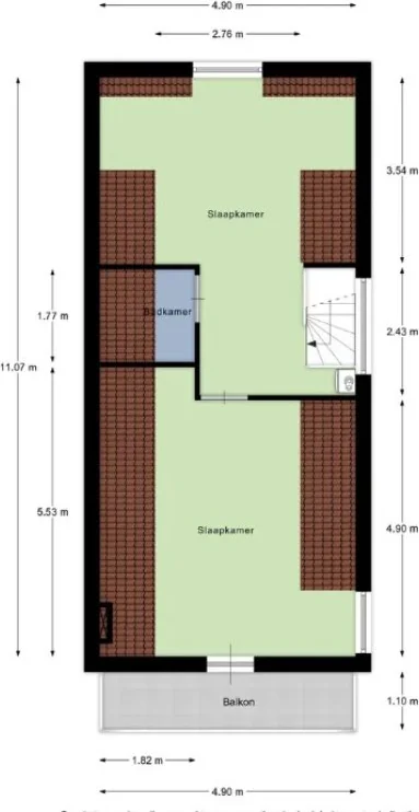 Foto van de Appartement gelegen aan de Baroniestraat in Rotterdam