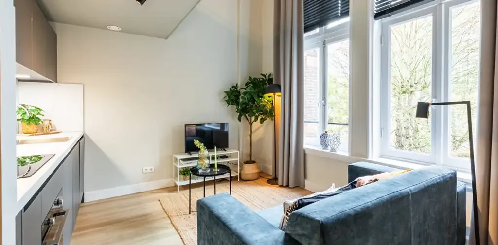 geblurde versie van de foto als achtergrond