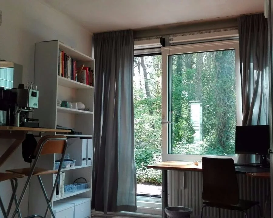 geblurde versie van de foto als achtergrond