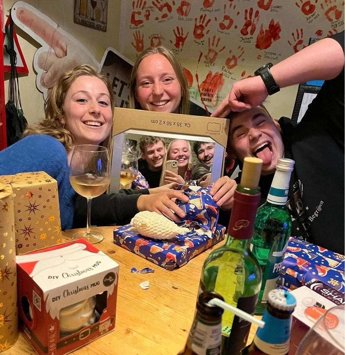 geblurde versie van de foto als achtergrond