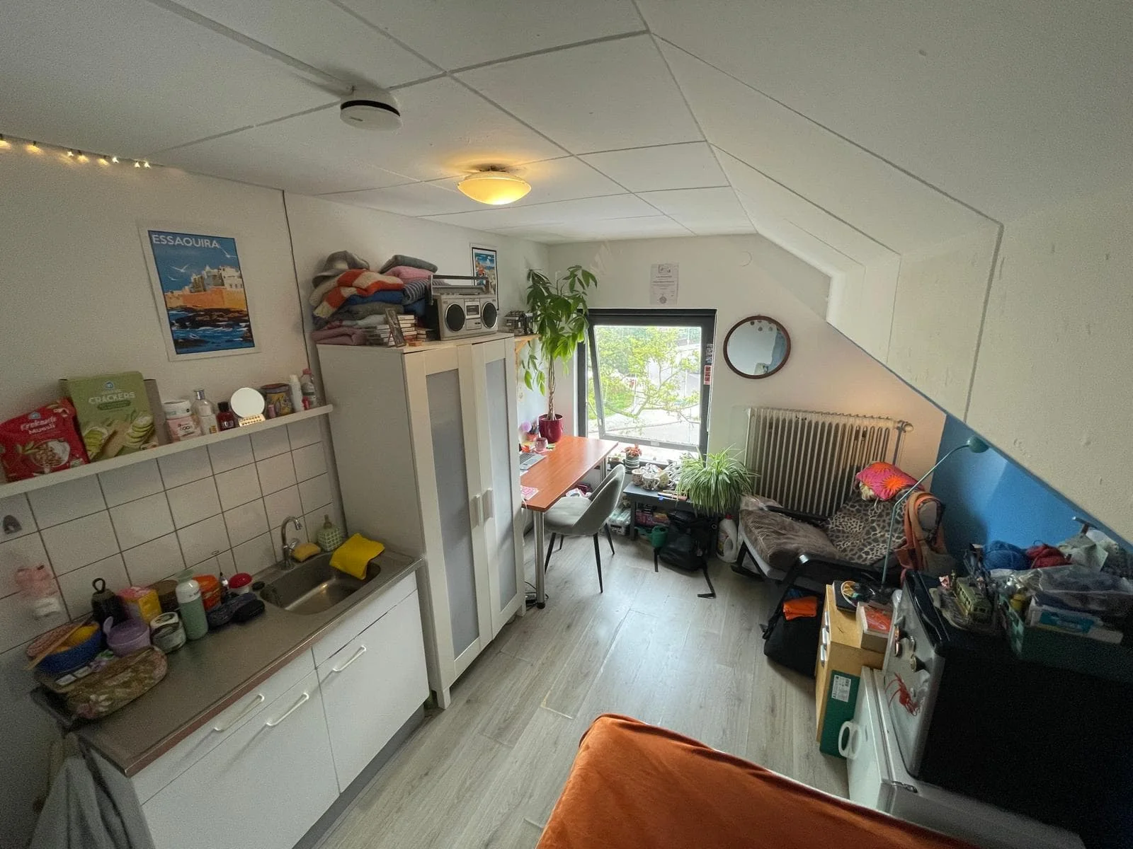 geblurde versie van de foto als achtergrond