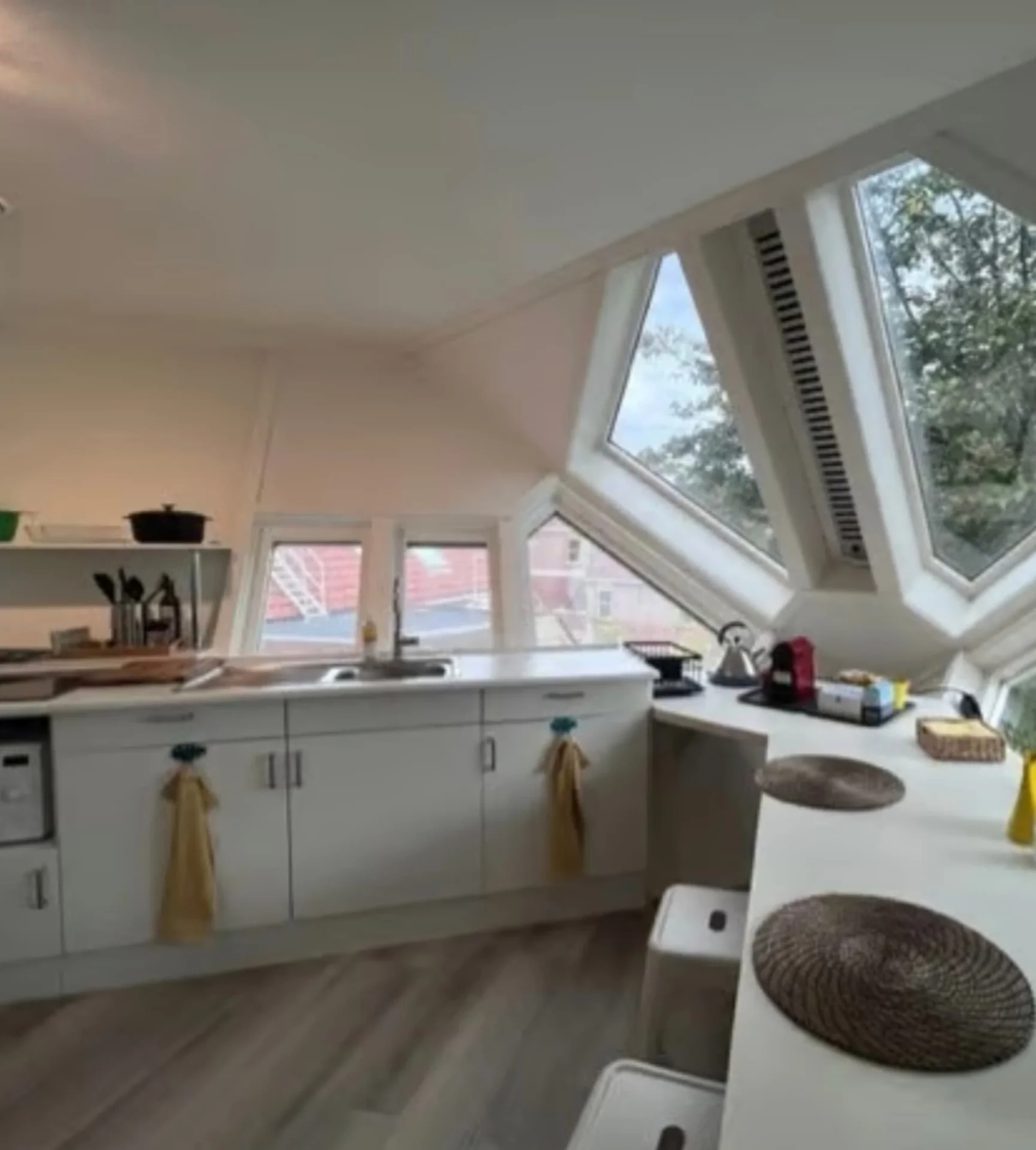 geblurde versie van de foto als achtergrond