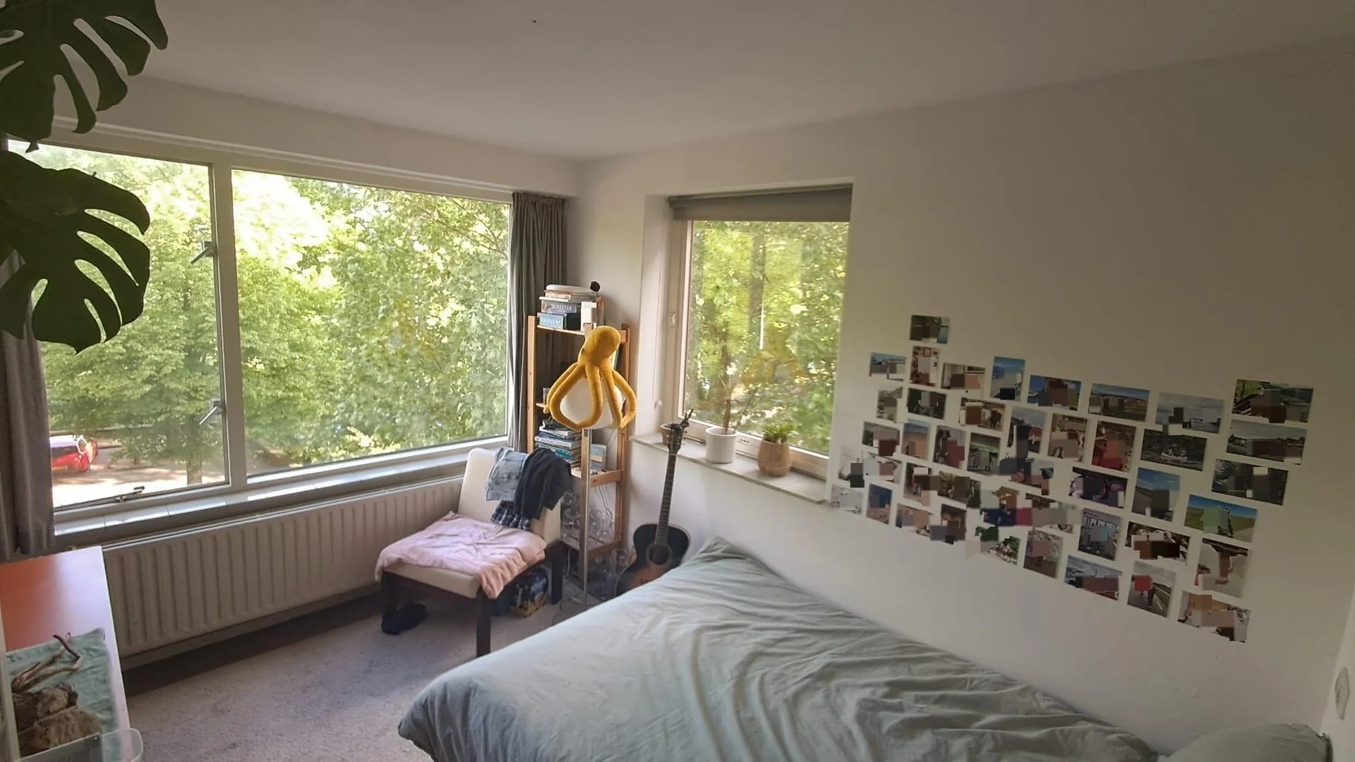 geblurde versie van de foto als achtergrond