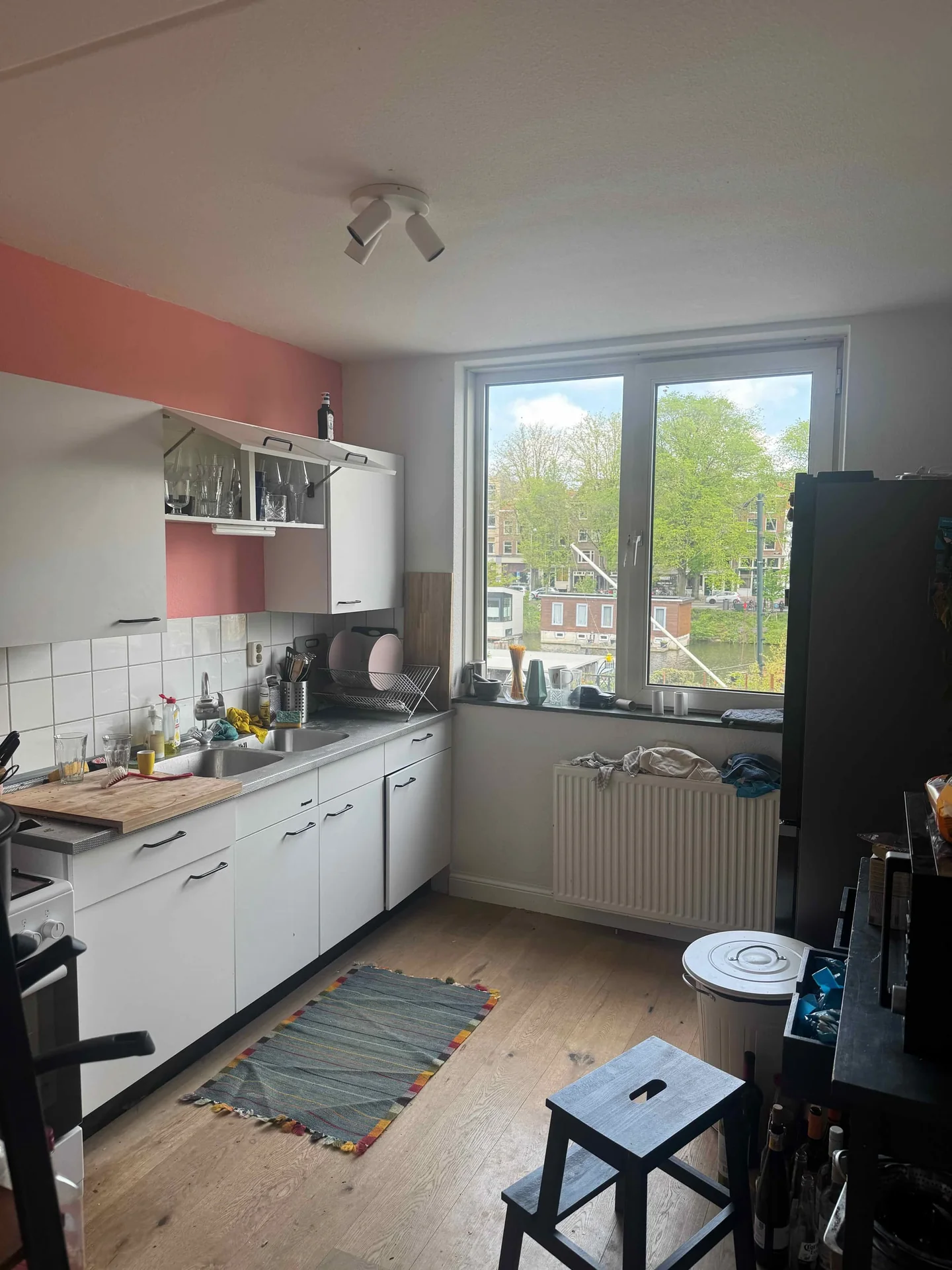 geblurde versie van de foto als achtergrond
