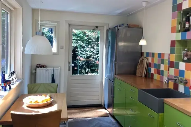 geblurde versie van de foto als achtergrond